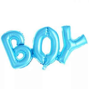 Шар Надпись "Boy", Голубой