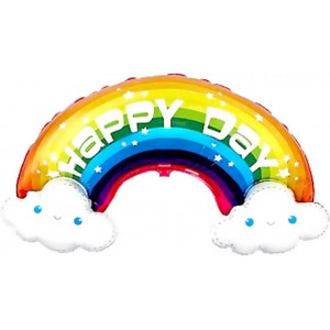 Шар Радуга в облаках, Happy Day