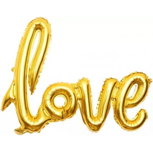 Шар Надпись "Love", Золото